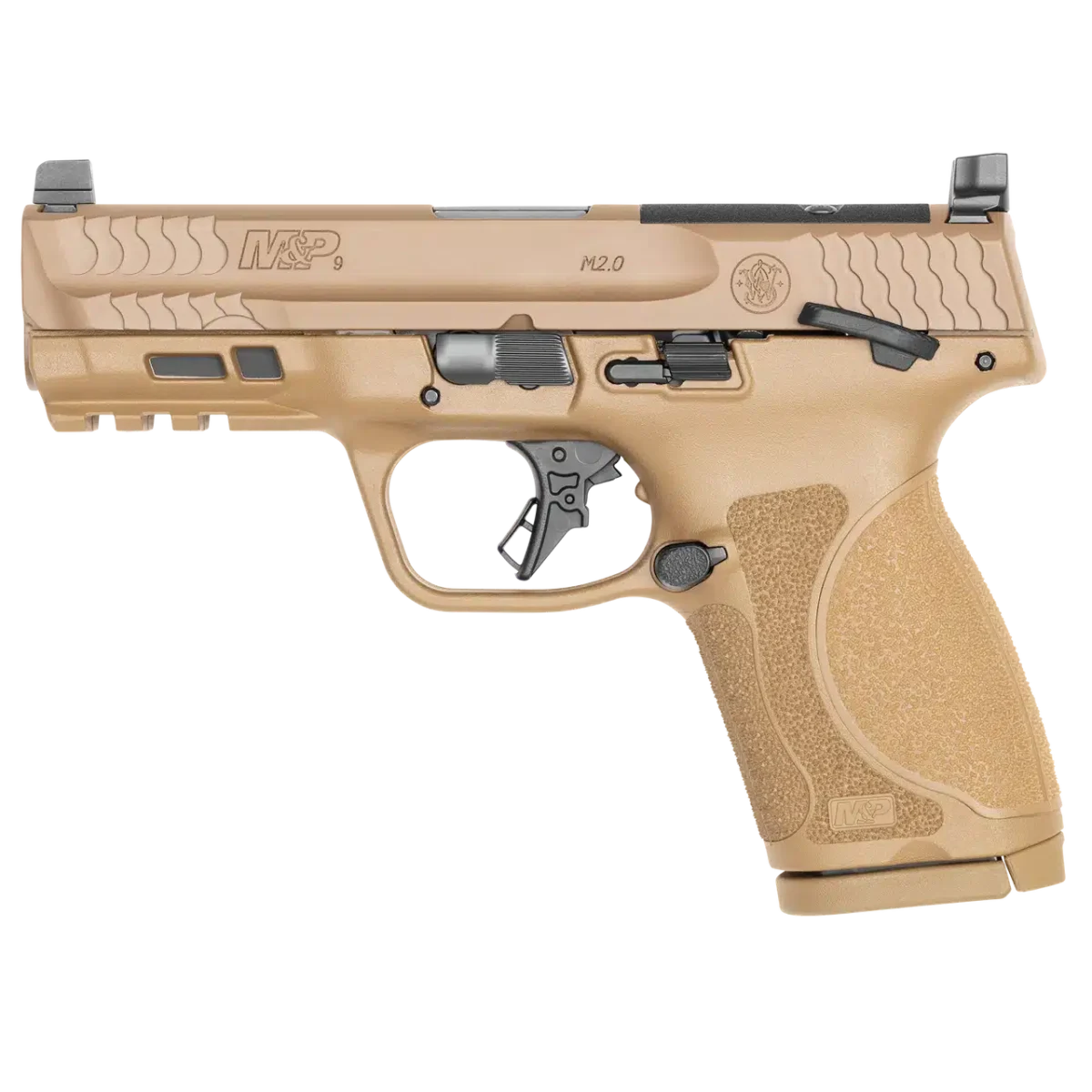 Buy Smith & Wesson M&P 9 M2.0 4 Inch Optics Ready Thumb Safety Flat Dark Earth Compact Series Pistol Online