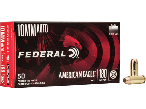 Federal American Eagle Ammunition 10mm Auto 180 Grain Full Metal Jacket