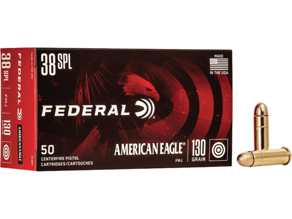 Federal American Eagle Ammunition 38 Special 130 Grain Full Metal Jacket