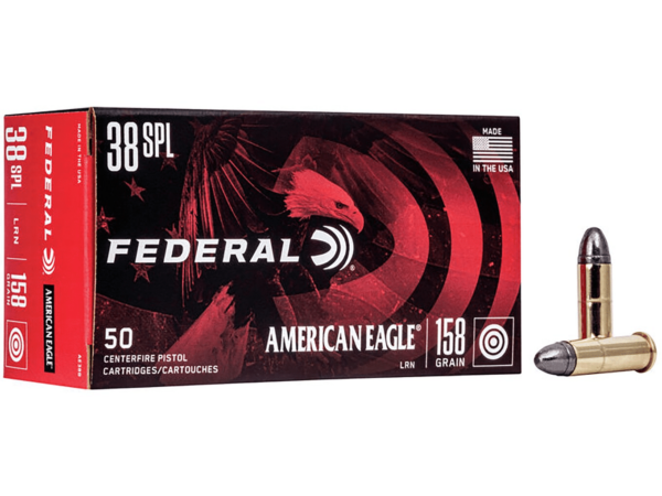 Federal American Eagle Ammunition 38 Special 158 Grain Lead Round Nose