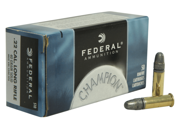 Federal Champion Ammunition 22 Long Rifle High Velocity 40 Grain Lead Round Nose