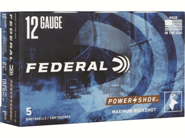 Buy Federal Power-Shok Ammunition 12 Gauge 2-3/4" #1 Buckshot 16 Pellets Online