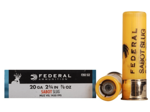 Federal Power-Shok Ammunition 20 Gauge 2-3/4" 7/8 oz Sabot Slug