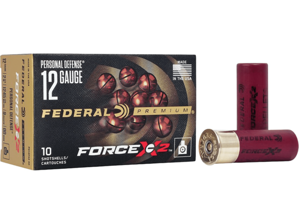 Buy Federal Premium Personal Defense Ammunition 12 Gauge 2-3/4" Force X2 00 Buckshot 9 Pellets Online