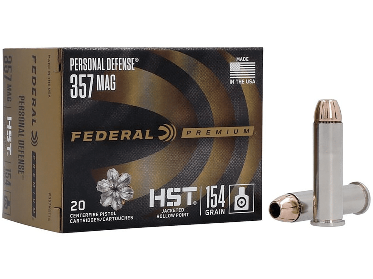 Federal Premium Personal Defense Ammunition 357 Magnum 154 Grain HST Jacketed Hollow Point