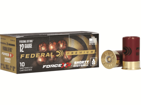 Federal Premium Personal Defense Shorty Shotshell Ammunition 12 Gauge 1-3/4" Force X2 00 Buckshot 6 Pellets