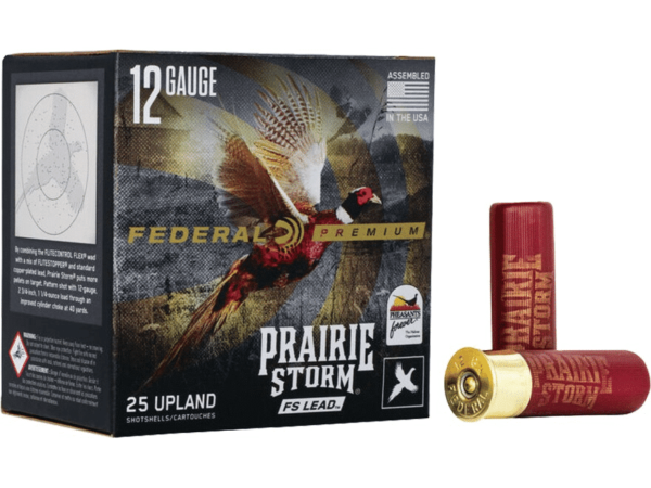 Federal Premium Prairie Storm FS Lead Ammunition 12 Gauge 2-3/4" 1-1/4 oz Flitestopper Shot Flitecontrol Flex Wad