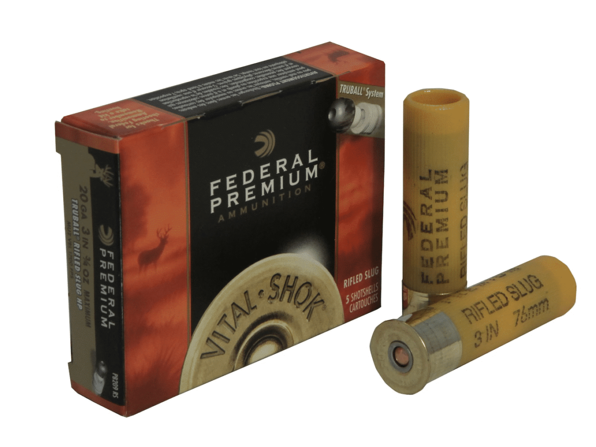 Federal Premium Vital-Shok Ammunition 20 Gauge 3" 3/4 oz TruBall Hollow Point Rifled Slug