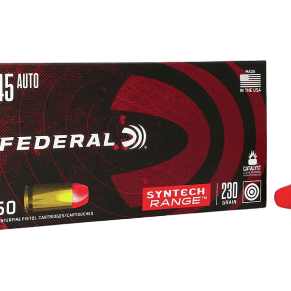 Federal Syntech Range Ammunition 45 ACP 230 Grain Total Synthetic Jacket
