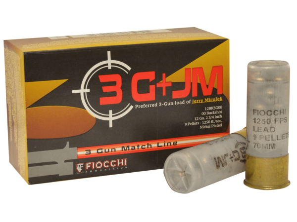 Fiocchi 3-Gun Ammunition 12 Gauge 2-3/4" Buffered 00 Buckshot 9 Pellets