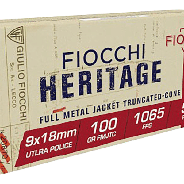 Fiocchi Ammunition 9x18mm Ultra 100 Grain Full Metal Jacket Box of 50