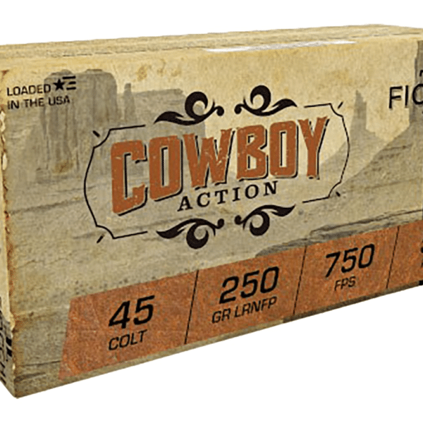 Fiocchi Cowboy Action Ammunition 45 Colt (Long Colt) 250 Grain Lead Round Nose Flat Point Box of 50
