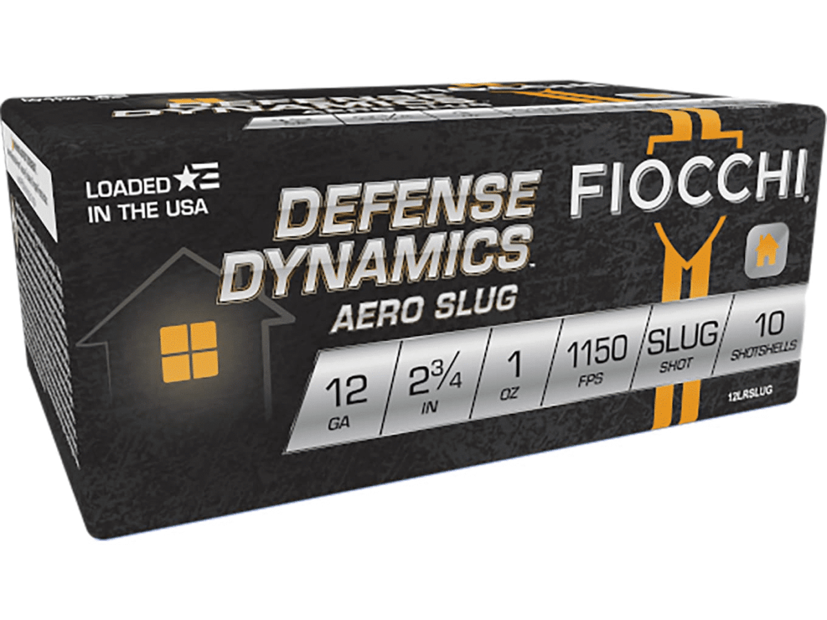 Fiocchi Defense Dynamics Low Recoil Ammunition 12 Gauge 2-3/4" 1 oz Rifled Slug Box of 10