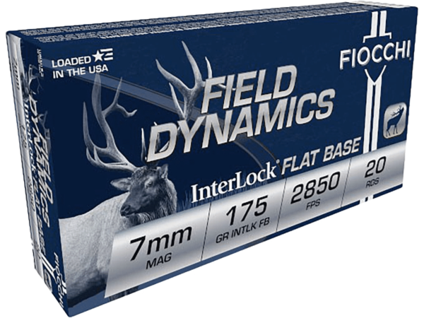 Fiocchi Field Dynamics Ammunition 7mm Remington Magnum 175 Grain Pointed Soft Point Box of 20