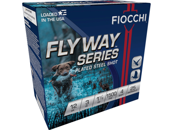 Fiocchi Flyway Series Steel Ammunition 12 Gauge 3" 1-1/8 oz #4 Non-Toxic Steel Shot