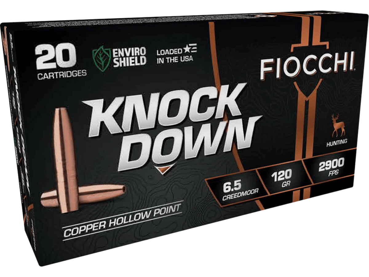 Fiocchi Knock Down Ammunition 6.5 Creedmoor 120 Grain Solid Hollow Point Lead Free Box of 20