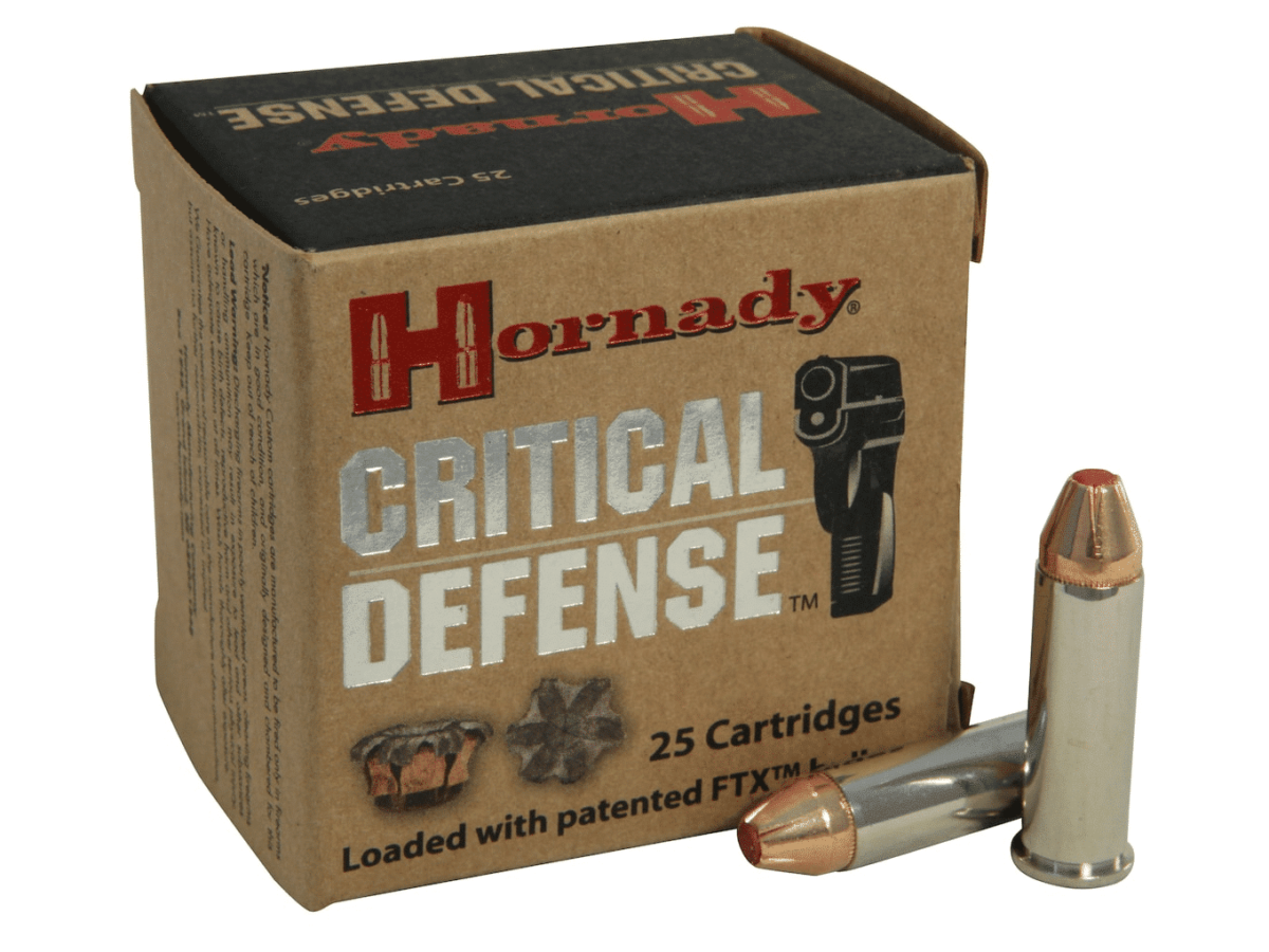 Hornady Critical Defense Ammunition 38 Special +P 110 Grain FTX Box of 25