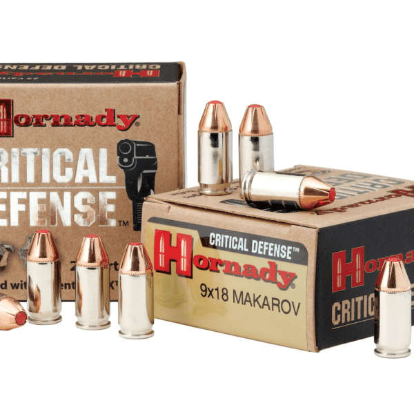 Hornady Critical Defense Ammunition 9x18mm (9mm Makarov) 95 Grain FTX Box of 25