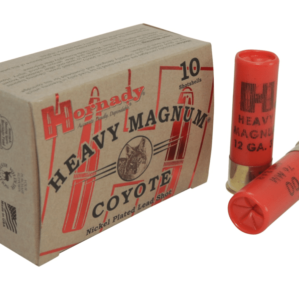 Hornady Heavy Magnum Coyote Ammunition 12 Gauge 3" 00 Buckshot Nickel Plated Box of 10