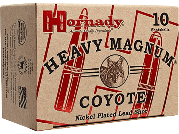 Hornady Heavy Magnum Coyote Ammunition 12 Gauge 3" 1-1/2 oz BB Nickel Plated Shot Box of 10