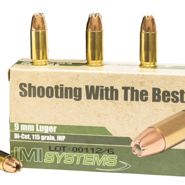 Buy IMI Ammunition 9mm Luger 115 Grain Di-Cut Jacketed Hollow Point (JHP) Online