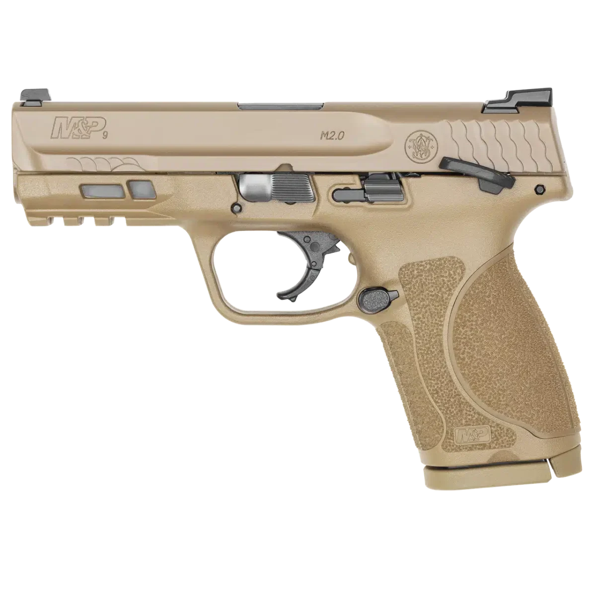 Buy Smith & Wesson M&P 9 M2.0 4 Inch Compact Flat Dark Earth Thumb Safety Pistol Online