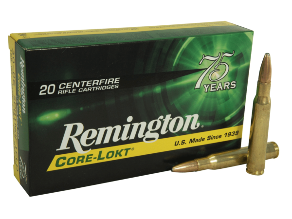 Remington Core-Lokt Ammunition 30-06 Springfield 165 Grain Core-Lokt Pointed Soft Point Box of 20