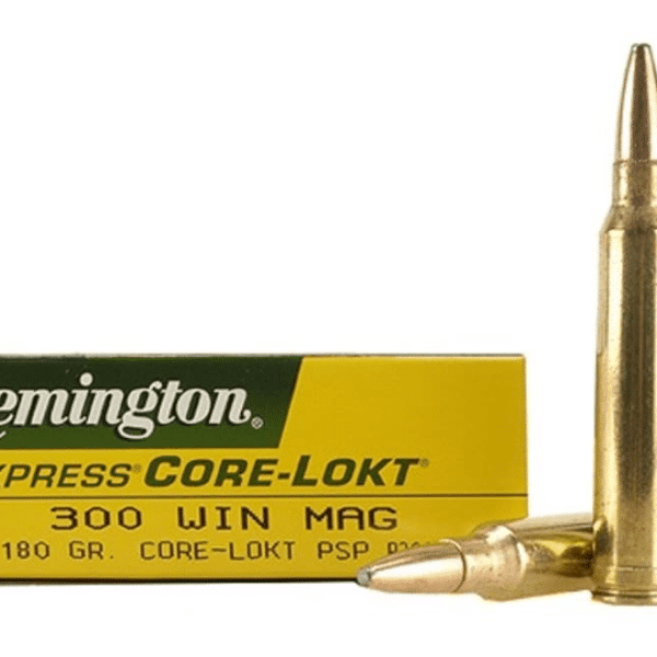 Remington Core-Lokt Ammunition 300 Winchester Magnum 180 Grain Core-Lokt Pointed Soft Point Box of 20
