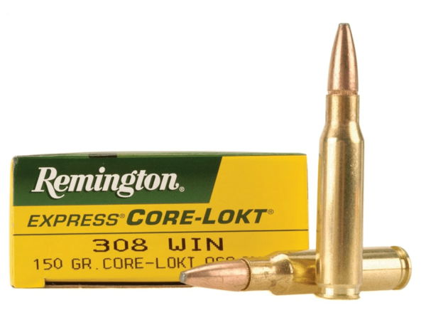 Remington Core-Lokt Ammunition 308 Winchester 150 Grain Core-Lokt Pointed Soft Point Box of 20