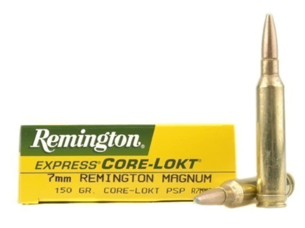 Remington Core-Lokt Ammunition 7mm Remington Magnum 150 Grain Core-Lokt Pointed Soft Point Box of 20