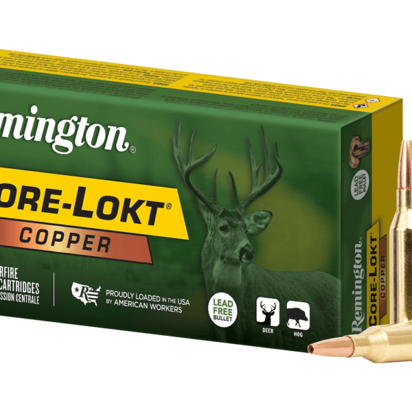 Remington Core-Lokt Copper Ammunition 243 Winchester 85 Grain Solid Hollow Point Lead Free Box of 20