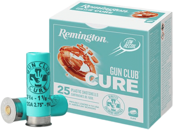 Remington Gun Club Cure Low Recoil Target Ammunition 12 Gauge 2-3/4" 1-1/8 oz #8 Shot