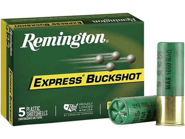 Remington Managed-Recoil Express Ammunition 12 Gauge 2-3/4" 00 Buckshot 8 Pellets