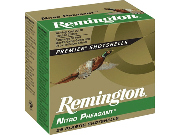 Remington Nitro Pheasant Ammunition 20 Gauge Copper Plated Shot