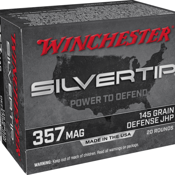 Winchester Silvertip Defense Ammunition 357 Magnum 145 Grain Jacketed Hollow Point Box of 20