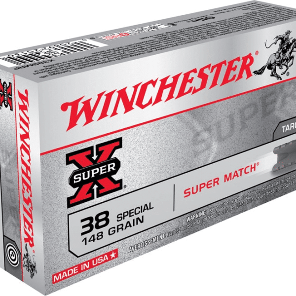 Winchester Super-X Ammunition Super Match 38 Special 148 Grain Lead Wadcutter