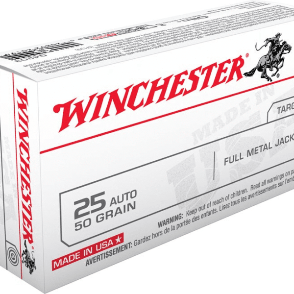 Winchester USA Ammunition 25 ACP 50 Grain Full Metal Jacket