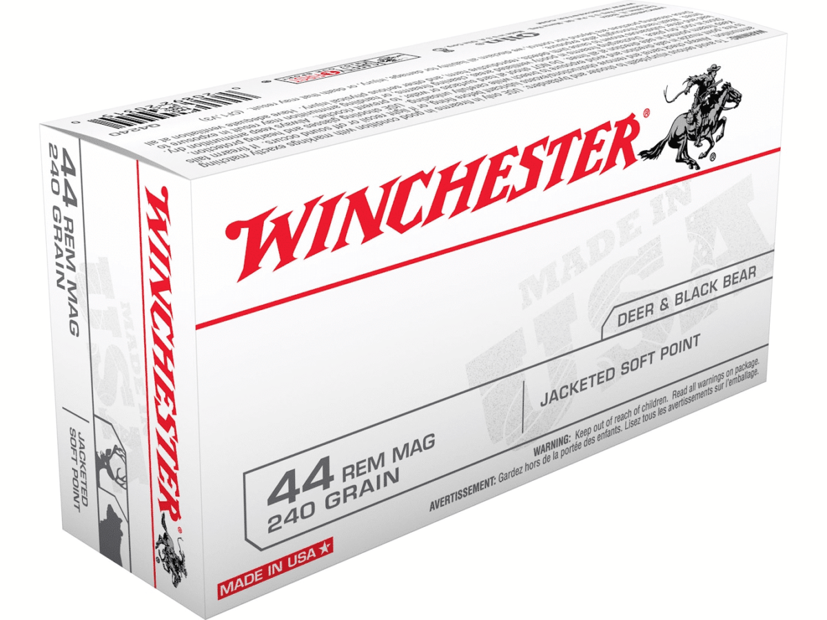 Winchester USA Ammunition 44 Remington Magnum 240 Grain Jacketed Soft Point