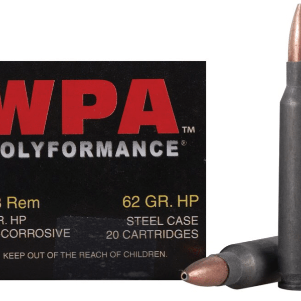 Wolf Ammunition 223 Remington 62 Grain Jacketed Hollow Point (Bi-Metal) Steel Case